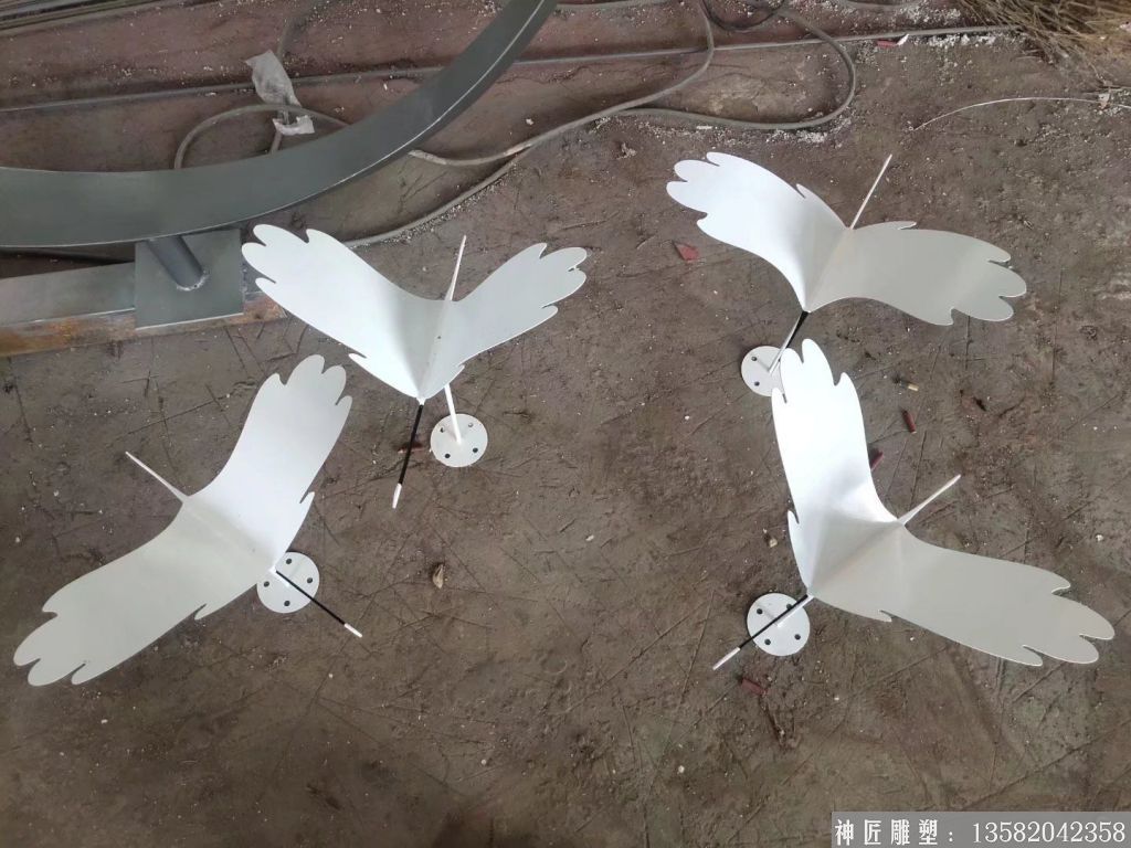 不銹鋼抽象仙鶴雕塑 動物雕塑